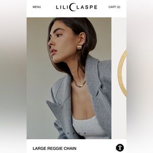 Lili Claspe 18” Large Reggie Chain Gold Necklace